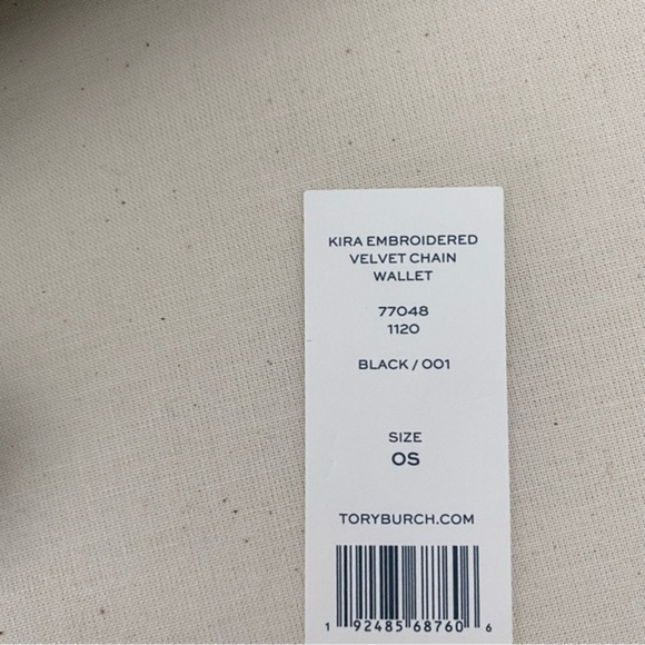 Tory Burch Kira Embroidered Velvet crossbody wallet bag - Picture 11 of 12